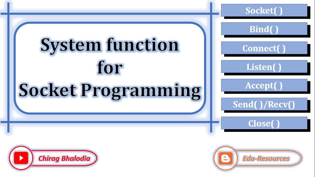 Socket Programming functions | TCP Socket Programing functions | UDP Socket Programing functions