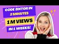 Create Your Own Code Editor in 2 Minutes