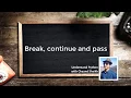 23 Break continue and pass Statements Python Tutorials for Beginners
