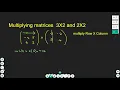 Matrix multiplication 3X2 and 2X2 University Maths