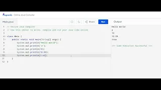 4 Run Your First Java Program Hello World Different Literals Output Java Tutorial