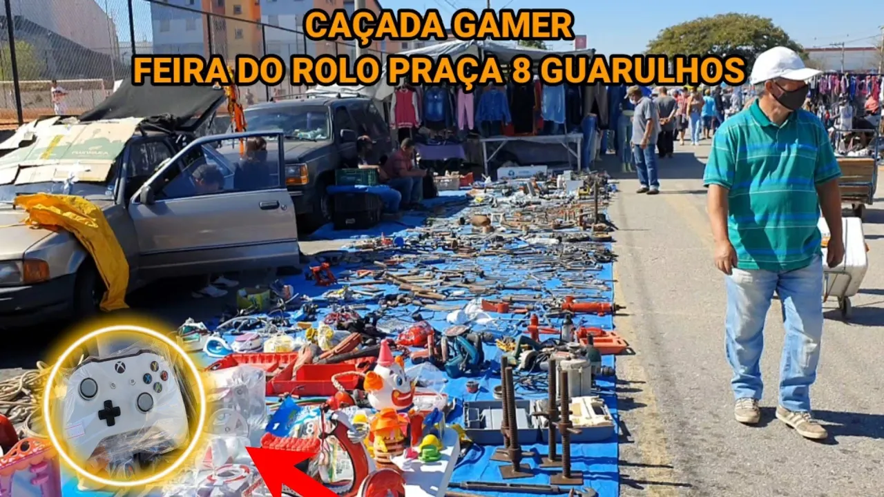 CAÇADA GAMER #56 FEIRA DO ROLO PRAÇA 8 GUARULHOS VÁRIOS GAMES!!!