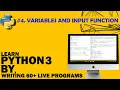 Lecture 4 - Variables Datatypes and Input function in python Programming with Priyanshu English
