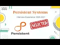 Persistent System Interview Experience 2021 Batch