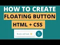 How to Create Floating Button using HTML CSS Book a Call Option HTML CSS Tutorials