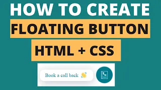 How to Create Floating Button using HTML CSS Book a Call Option HTML CSS Tutorials