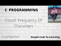 C Program To Find The Frequency Of Characters In A String Hindi