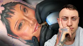 Tattooing a Memorial Portrait 2-Day Tattoo Vlog