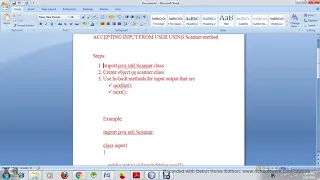 Accepting User Input using Scanner method in Java