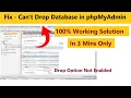 How to enable database option in XAMPP phpMyAdmin