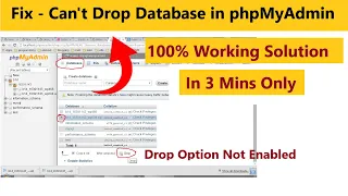 How to enable database option in XAMPP phpMyAdmin