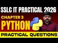 SSLC IT Practical 2026 Chapter 3 Python Complete Practical Questions Exam Winner SSLC