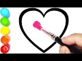 Download Lagu Menggambar Dan Mewarnai 6 Bentuk Hati Warna Warni Glitter Untuk Anak-anak  | Ara Plays Art #19