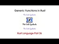 Generic Function in Rust Rust tutorial for Beginner Part 36