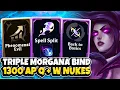 Spell Split Morgana Triple Q Bind 1300 AP Nukes ARAM Mayhem