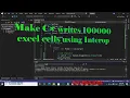 C Make C Writes 100000 excel cells in 5 seconds using Interop