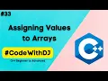 Assigning Values to Arrays C Beginner to Advanced INIT Tech Labs