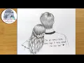 Easy Pencil Sketch - for beginners How to draw a Valentine Couple Kursun kalem cizimi