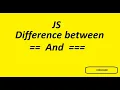 Understanding vs in JavaScript