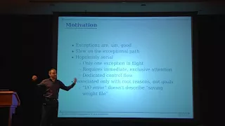 C and Beyond 2012 Andrei Alexandrescu - Systematic Error Handling in C