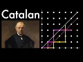 Walking city streets Catalan Closed Form visual proof from lattice paths