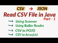 Read CSV File in Java Java CSV parsing Java CSV to Pojo Java CSV Tutorial CSV to Json Hindi