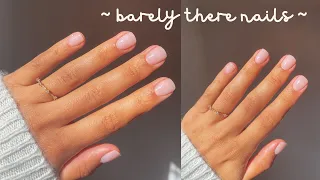 the BEST dip powder nails Barely there manicure tutorial