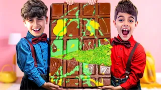 خلودة وقصي صنعوا أكبر شوكولاتة دبي في العالم 