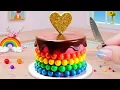 Download Lagu Delicious Heart Chocolate Cake 🌈 Loving Miniature Cake Decorating Tutorials 🌸 Tiny Cake Master