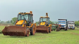 JCB 3dx Plus Loading Mud in TATA Signa 3530 Tipper | Swaraj 744 FE | John Deere 5045D