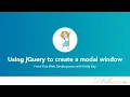 Using jQuery and CSS to create a modal window