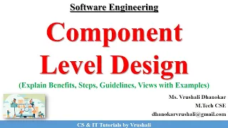 SE 26 Component Level Design Complete Explanation with Examples