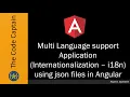 Multi Language support Application Internationalization - i18n using json files in Angular
