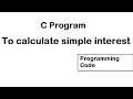 C program to calculate simple interest