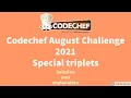Codechef August Long Challenge 2021 Special Triplets SPCTRIPS Solution and explanation