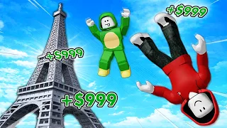 MAKING TRILLIONS CLIMB and JUMP TOWER in Roblox!!