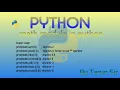 math module in python