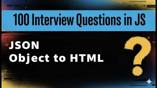 Convert JSON Object to HTML Dynamically using JavaScript