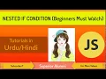 JavaScript If Else If Statement Nested If Statement Tutorials in Hindi Urdu