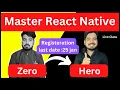 Master React Native Live Class Hurry up guys In Hindi Engineer Codewala
