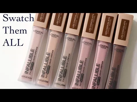 Download MP3 Trying on Lipsticks: L'Oréal Pro Matte Les Chocolats Liquid Lipstick| Bailey B.