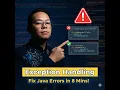 Java Exception Handling in 8 Minutes Learn to Handle Errors Properly