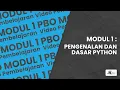 Praktikum PBO Materi Modul 1 - Pengenalan dan Dasar Python