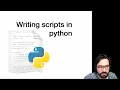 Writing scripts in python module