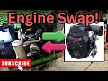 Full Predator VTWIN Engine Swap On My John Deere 737 Mower Every Detail