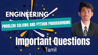 Problem Solving and Python programming GE3151 Engineering
