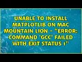 command gcc failed with exit status 1