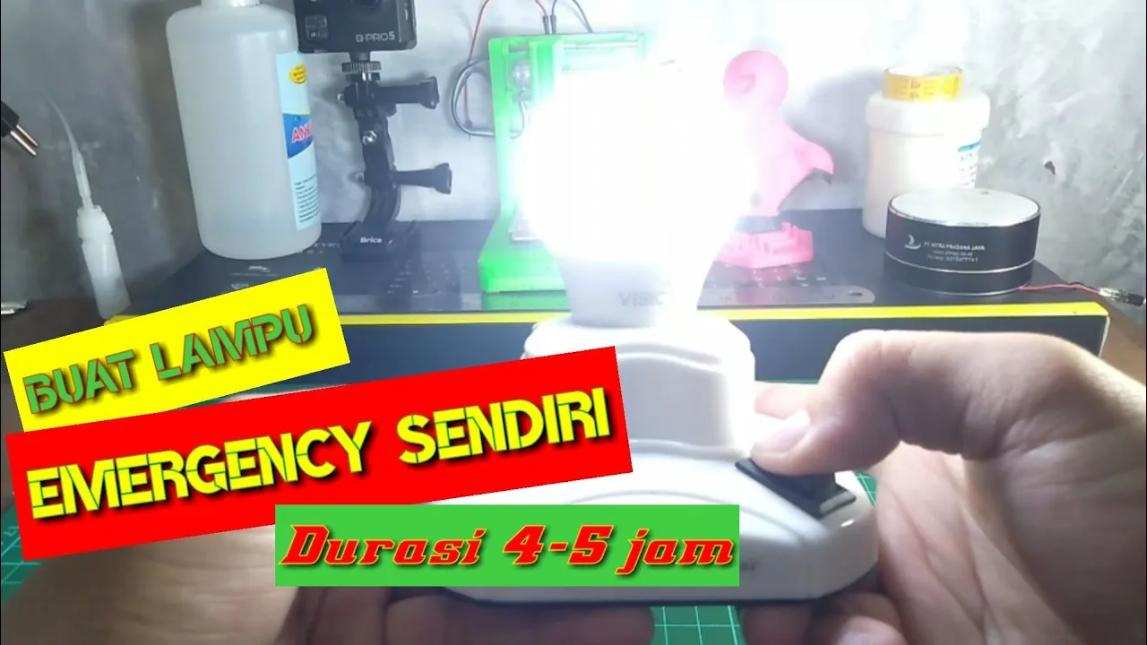 Cara membuat Lampu emergency unik dari pipa bekas