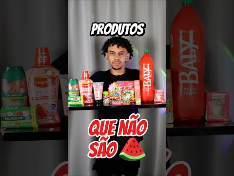 Comprei tudo de melancia que NÃO é melancia! 🍉#melancia #testando #produtos #energetico #fini #asmr