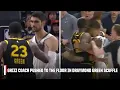 Draymond Green accidentally KNOCKS OVER Grizzlies head coach during SCUFFLE NBA on ESPN